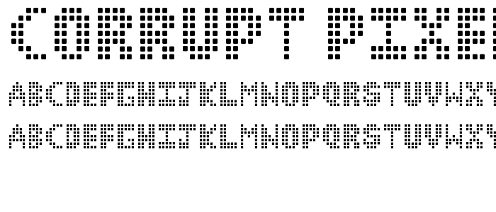 Corrupt Pixel font